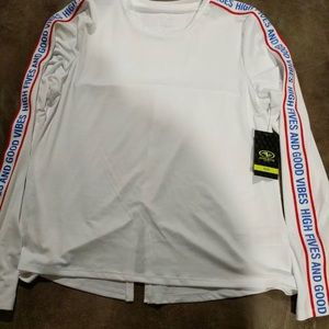 White HIGH FIVES Long Sleeve ACTIVE TEE Shirt